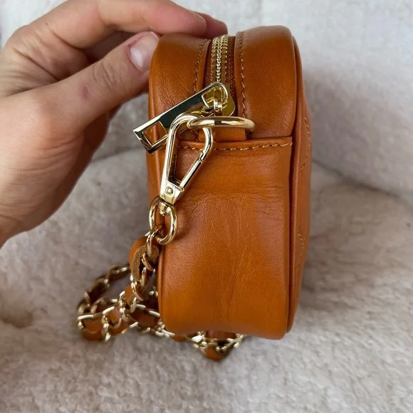 Christian Laurier Paris Quilted Genuine Leather Crossbody Bag MADE ITALY - Picture 4 of 10